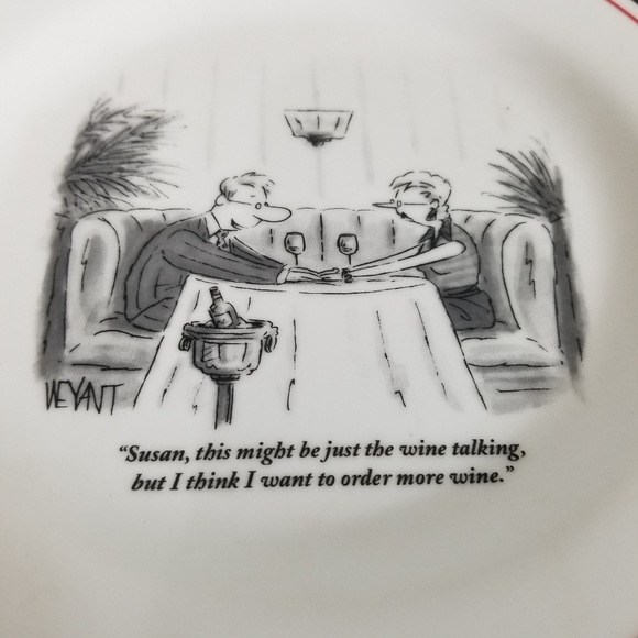 Restoration Hardware Plate New Yorker The Cartoon Bank Christopher Weyant 2003 - Picture 2 of 12